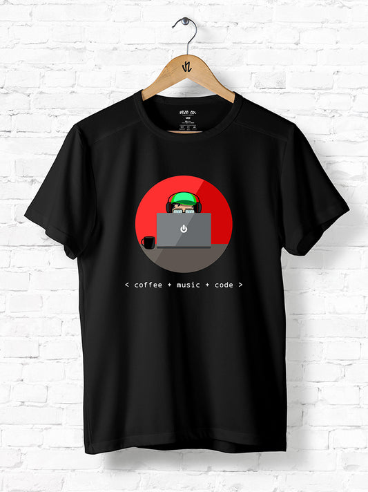 Green Cap Coder Lifestyle - Coffee + Music + Code