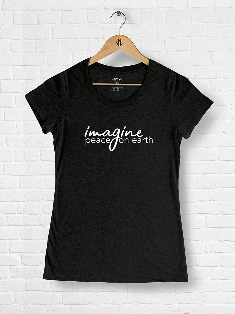 Imagine Peace On Earth - Tri-blend Scoop Neck