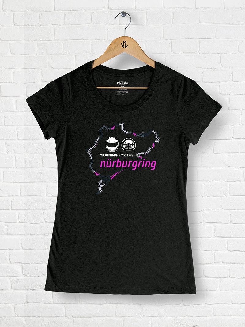 Training For The Nürburgring (D1) Pink - Tri-blend Scoop Neck
