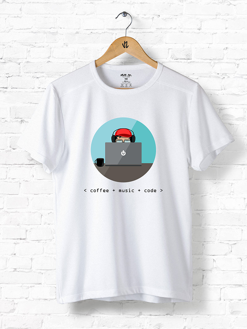 Red Cap Coder Lifestyle - Coffee + Music + Code