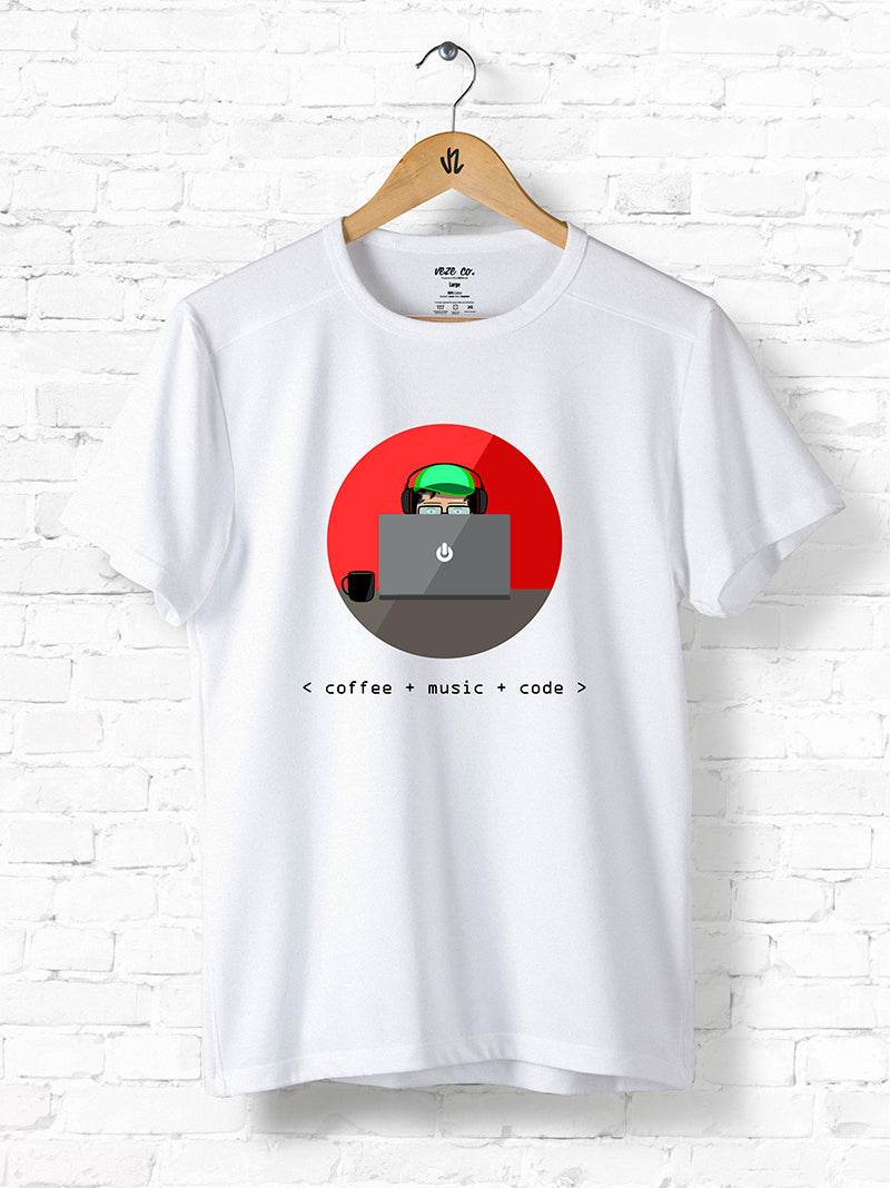 Green Cap Coder Lifestyle - Coffee + Music + Code