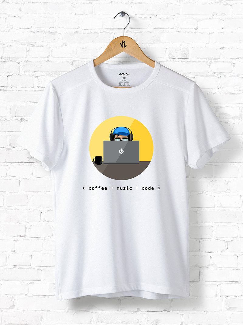 Blue Cap Coder Lifestyle - Coffee + Music + Code