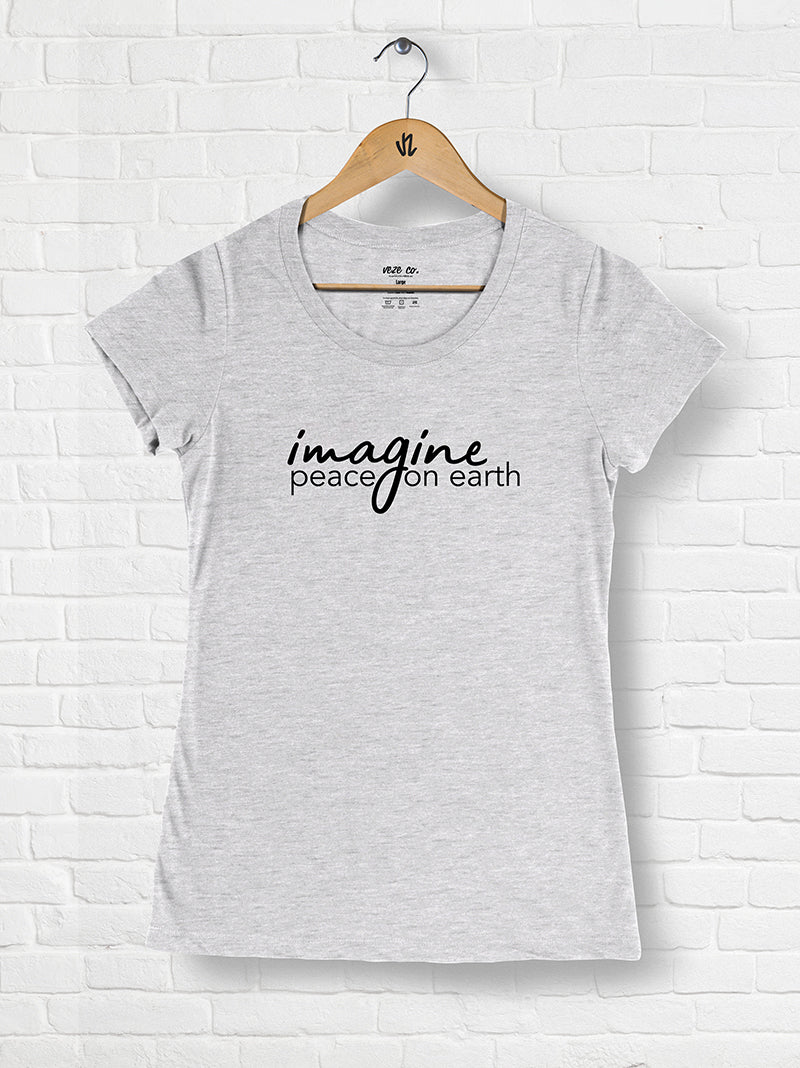 Imagine Peace On Earth - Tri-blend Scoop Neck