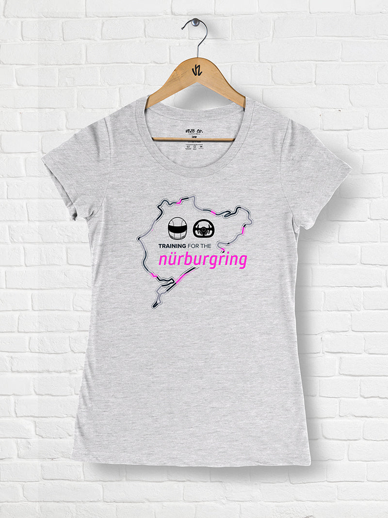 Training For The Nürburgring (D1) Pink - Tri-blend Scoop Neck